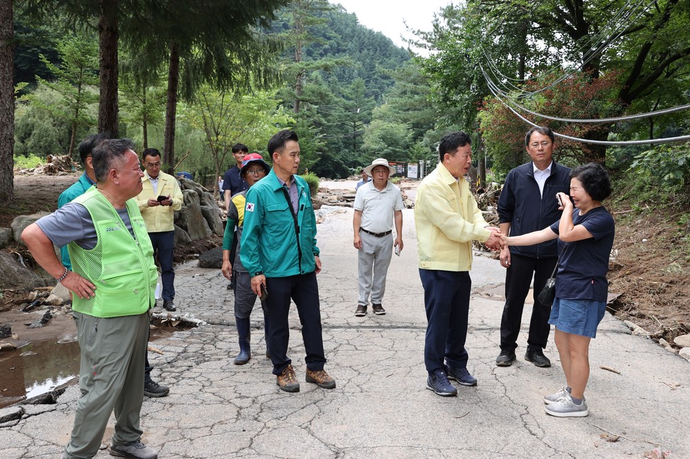 서태원 가평군수, 승안2리 수해 현장 긴급 점검