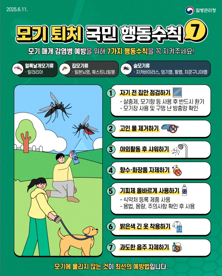 집중호우 후 모기매개 감염병 예방 당부