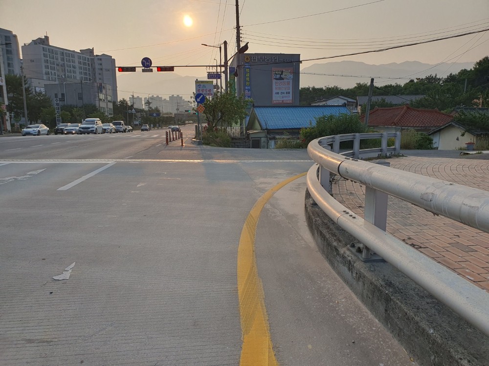 원주시, 반곡동 월운정교 일원 도로 개선 완료