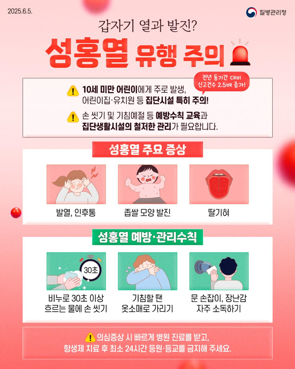 군산시보건소, 소아·청소년 성홍열 급증…예방수칙 준수 당부