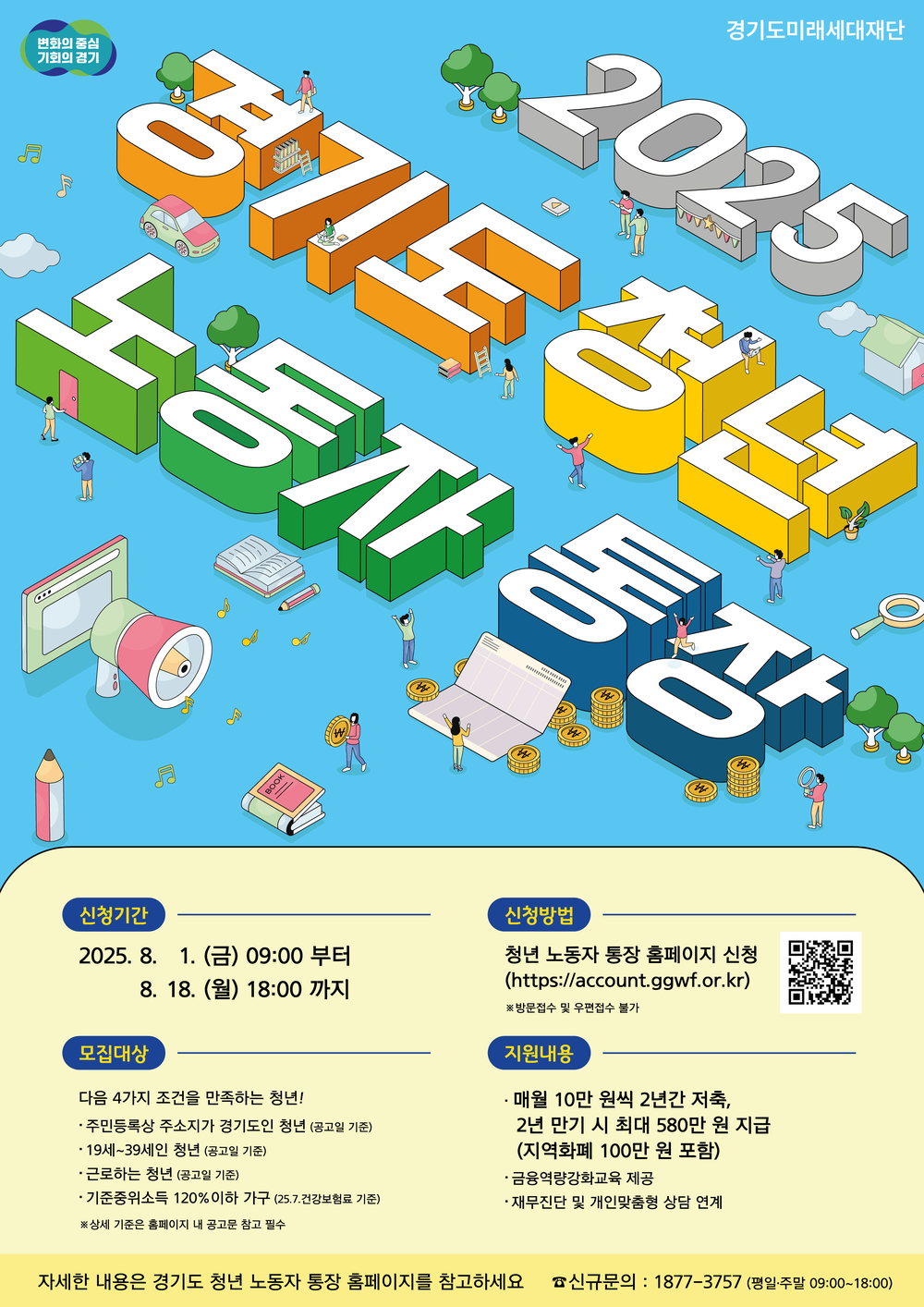 안성시, 2025년 경기도 청년 노동자 통장 참여자 모집