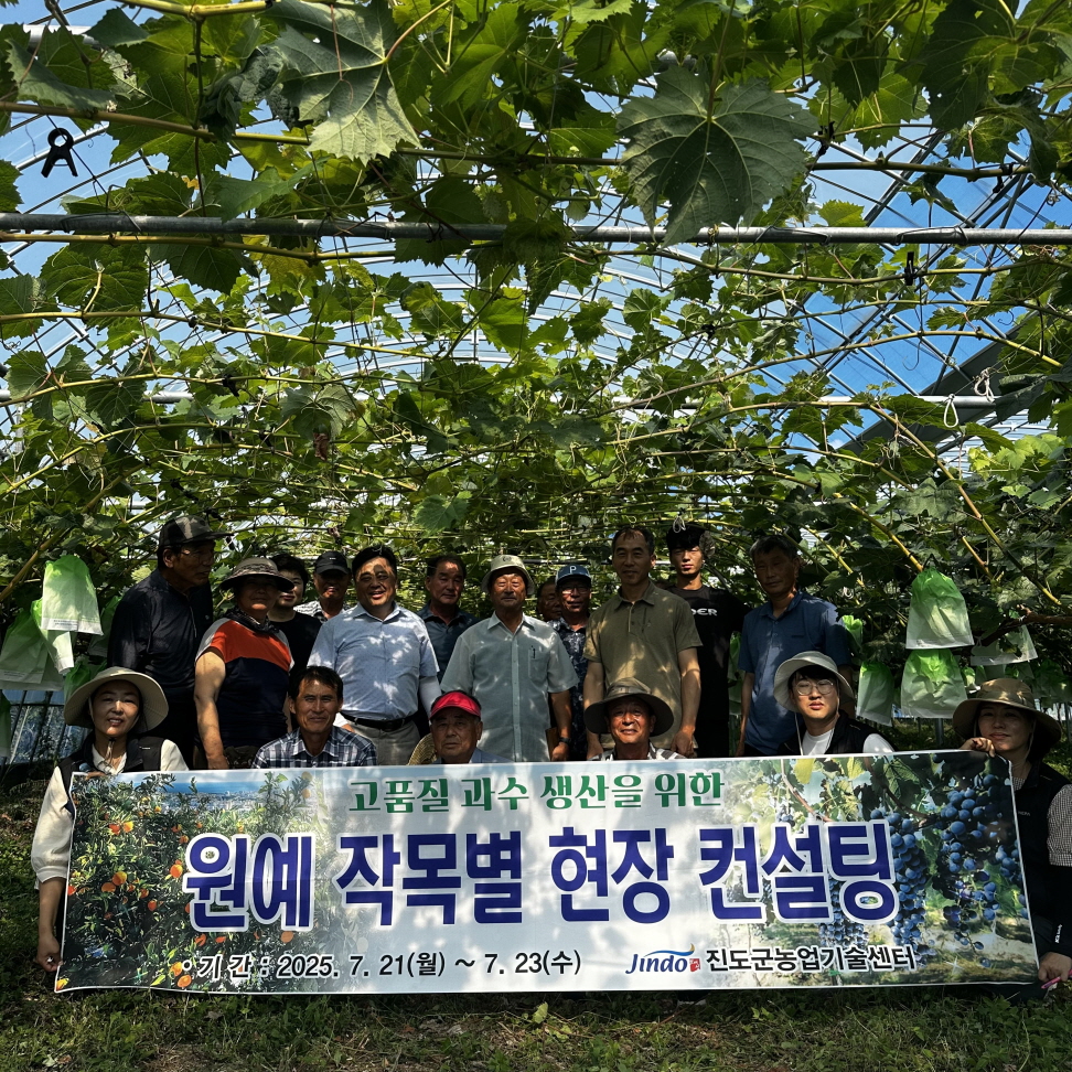 진도군농업기술센터, 감귤류와 포도 농가 대상 맞춤형 현장 전문 컨설팅