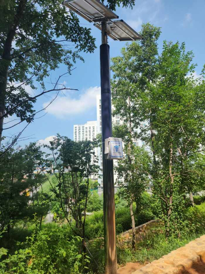 구리시 갈매동 협동공원, 전국 최초 태양광 스마트 폴대 공공 와이파이’설치