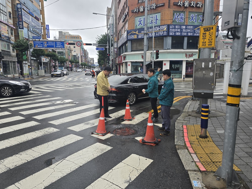 거제시 부시장, 호우 피해 상황 및 응급복구 현장 점검