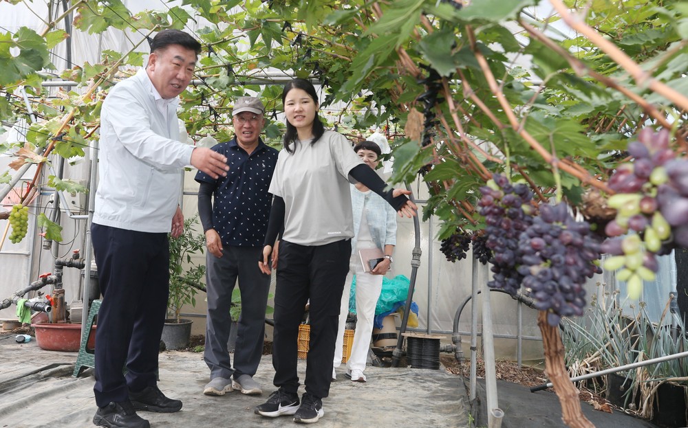 이범석 청주시장, 청년 농업인 영농현장 방문