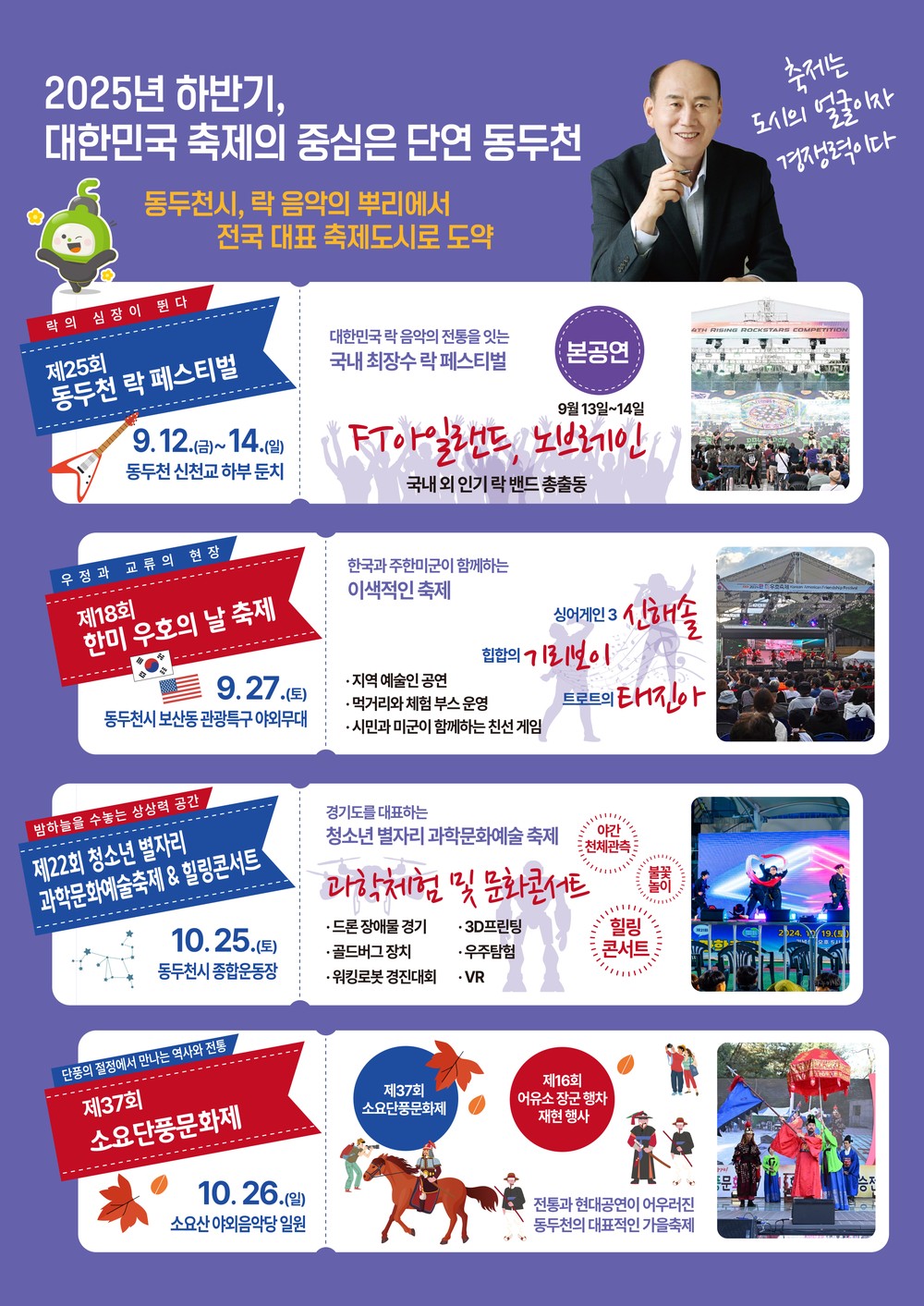 2025년 하반기, 대한민국 축제의 중심은 단연 동두천
