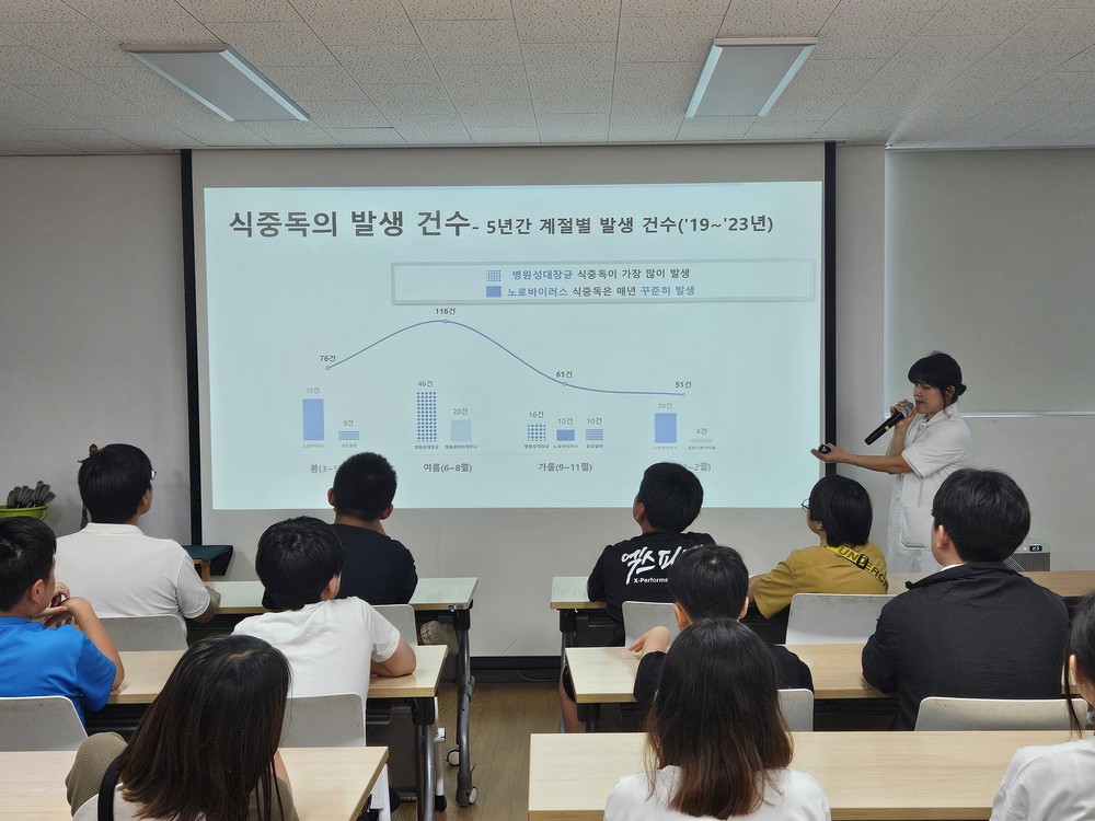 고성군청소년방과후아카데미 여름철 식중독 예방 특강 운영