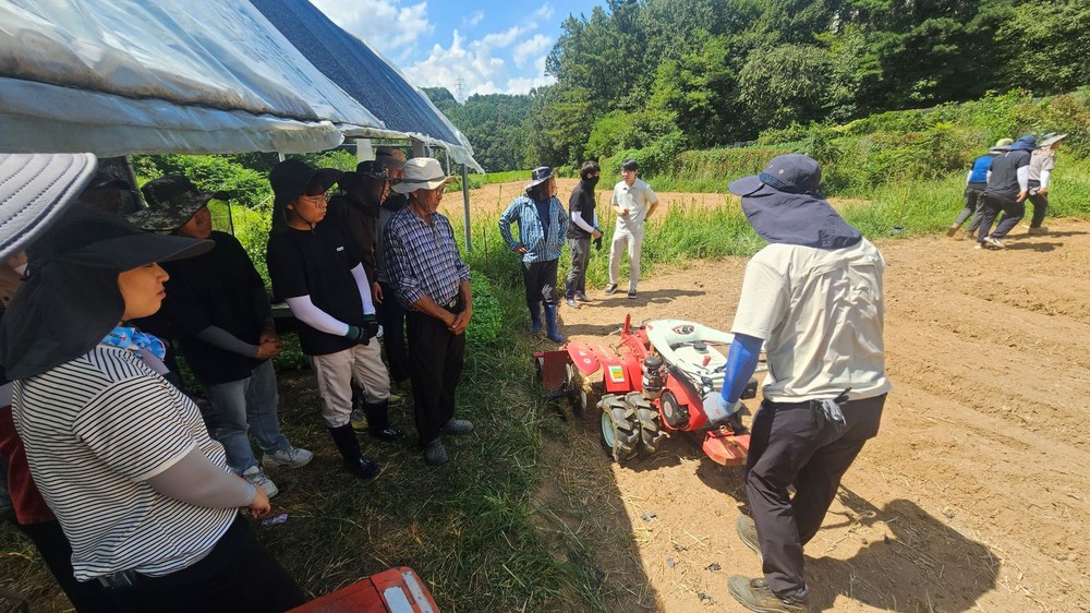 세종농기센터, 지도직공무원 기계화 재배 현장교육