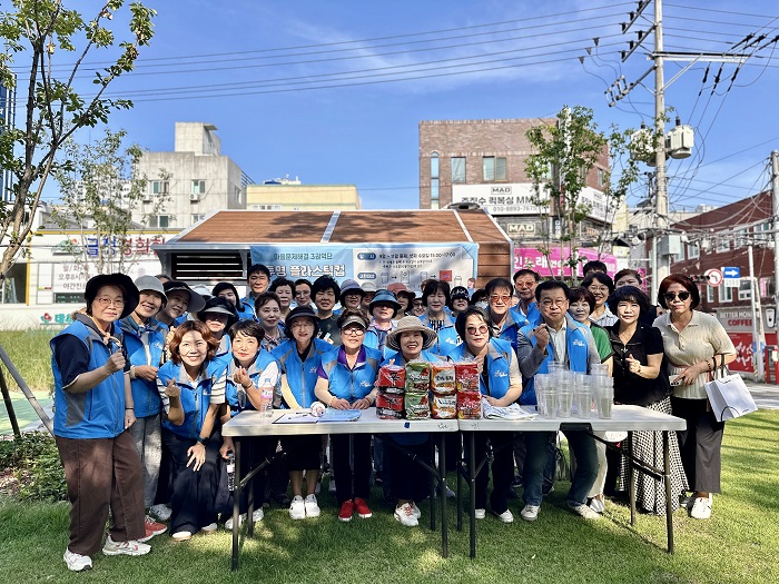 장전1동, '투명 플라스틱 컵 보상교환 사업' 합동 캠페인 실시