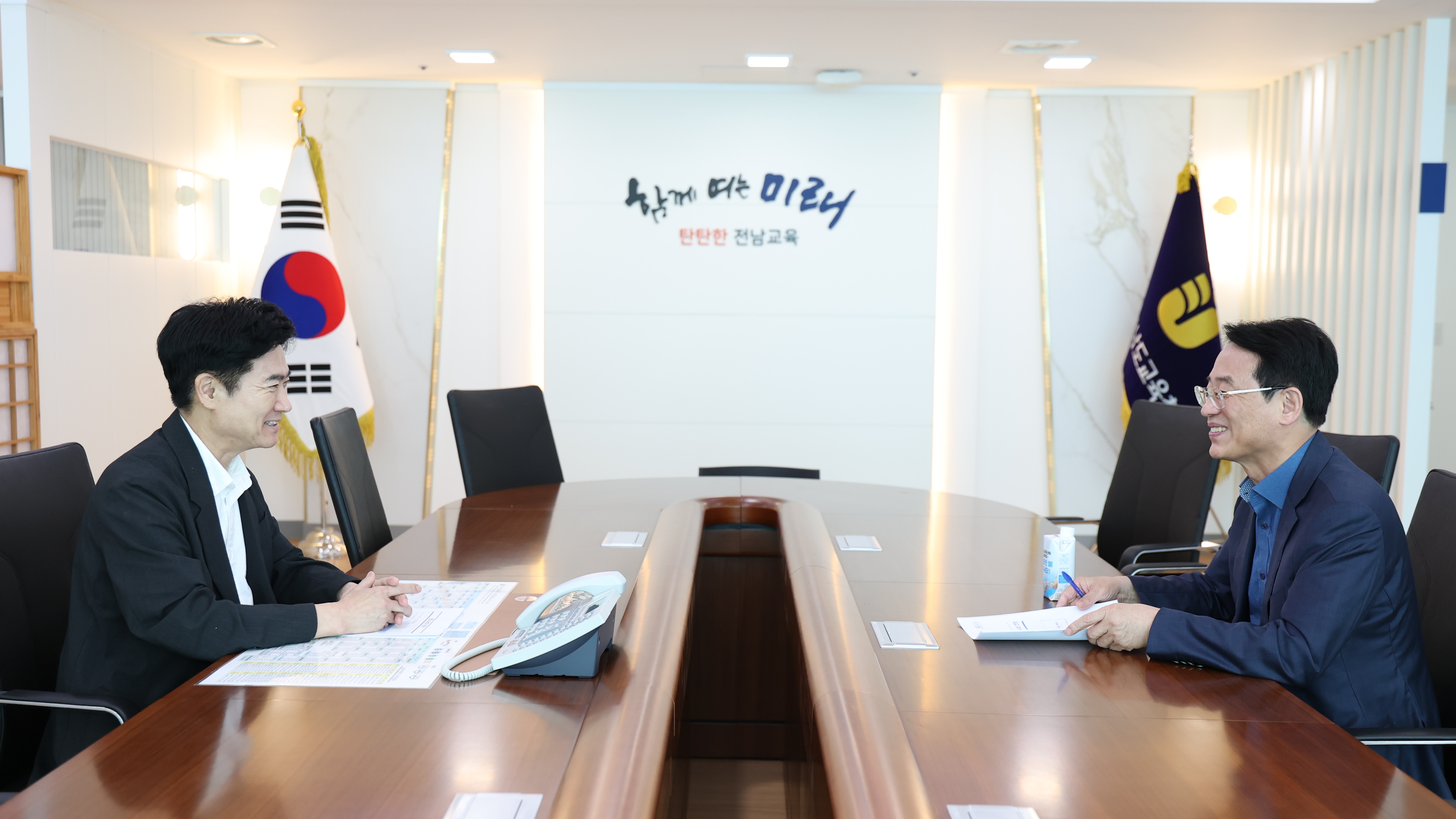 강진원 강진군수, 전남도교육감 면담 현안사업 건의