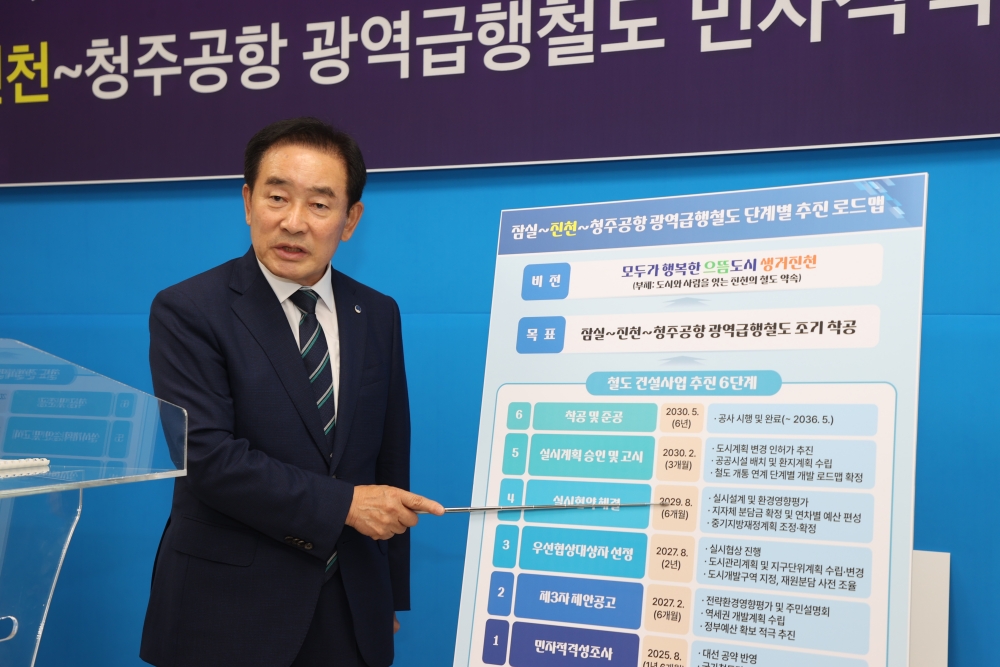 진천군, 수도권 잇는 철도길 조기착공 길 열렸다!