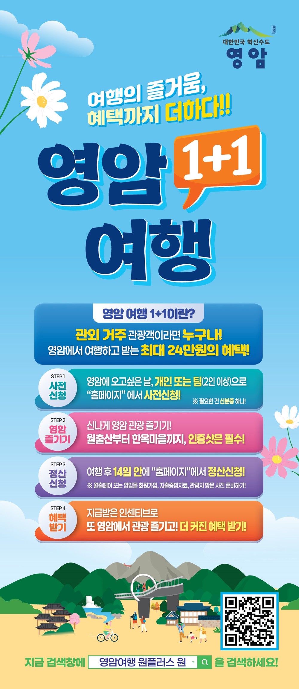 영암 여행 1+1, 홀로 여행객에게도 최대 12만원 혜택