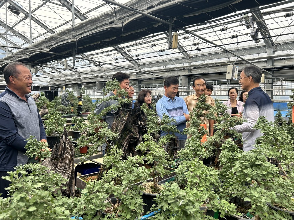 전국적 위상 ‘함평 국화’…익산시, 함평군 선진 기술 견학