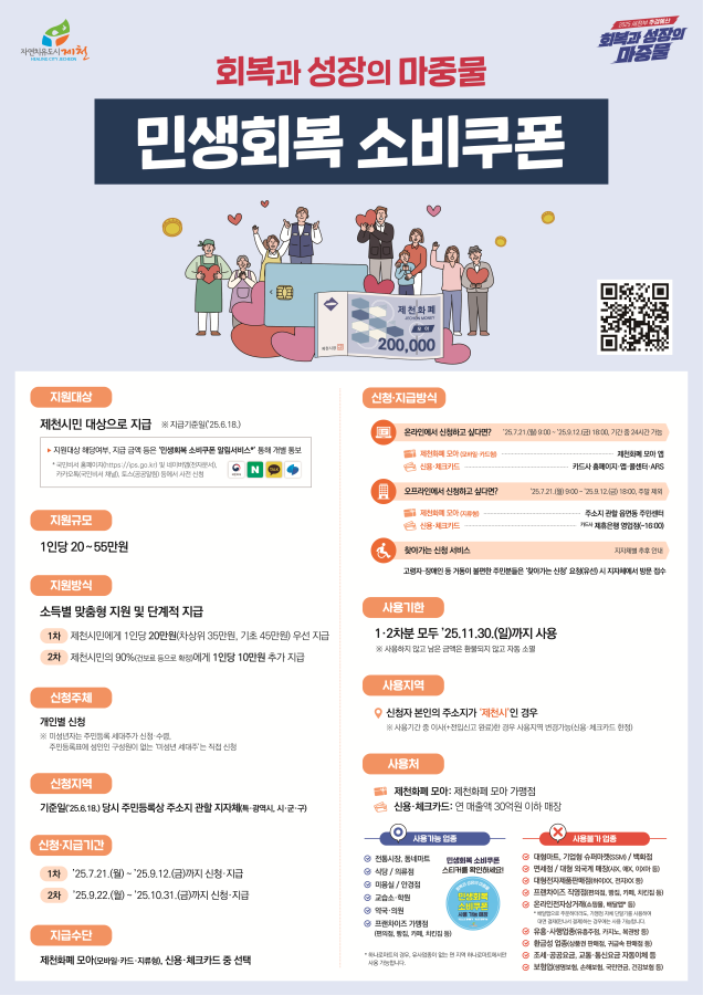 민생회복 소비쿠폰 1차 지급 마감 임박