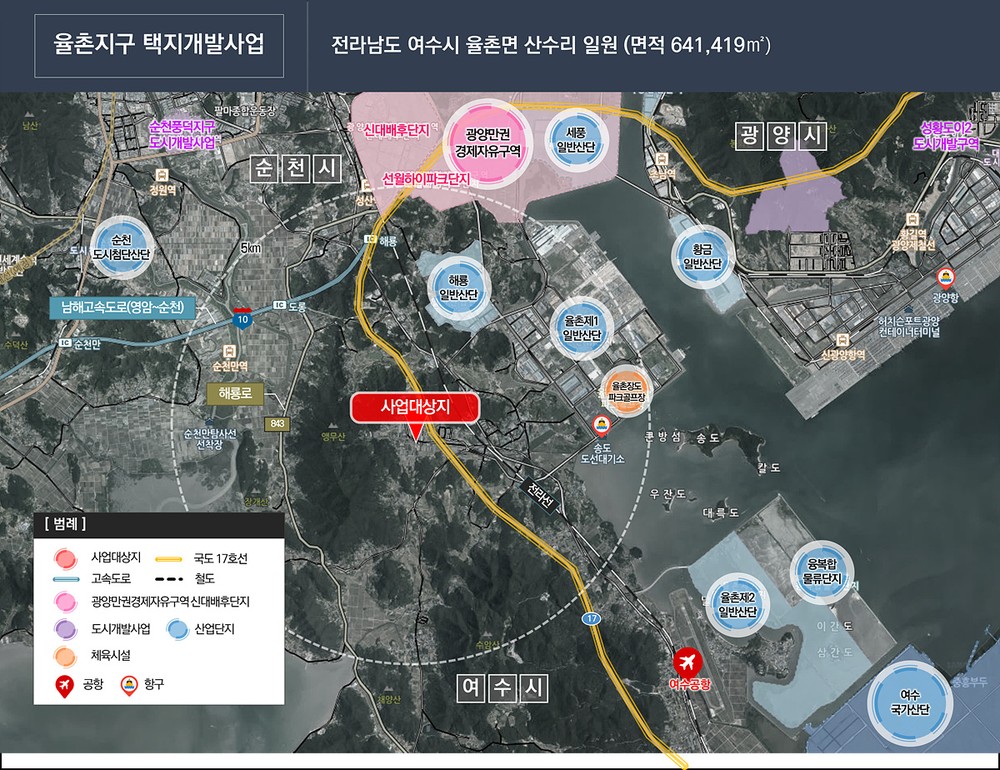 여수시, 율촌지구 택지개발사업 단계별 개발 전략으로 재도약