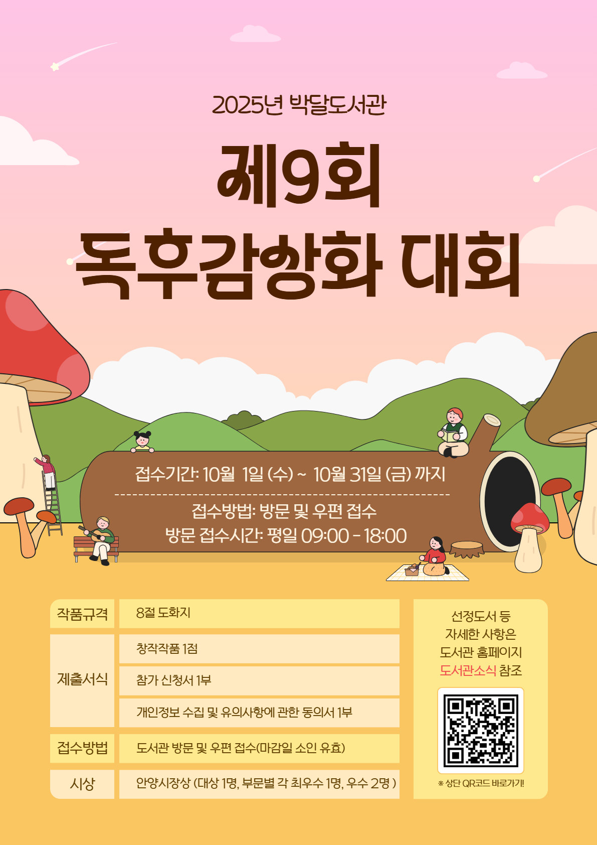 안양시립박달도서관, 제9회 독후감상화 대회 개최