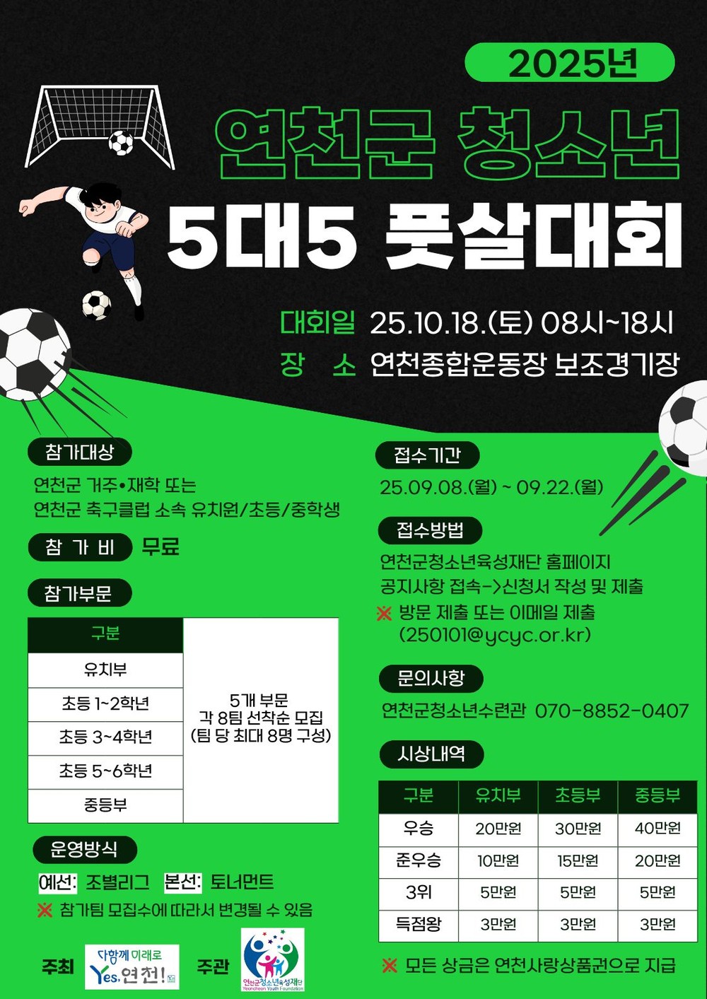 2025년 연천군 청소년 풋살대회 개최