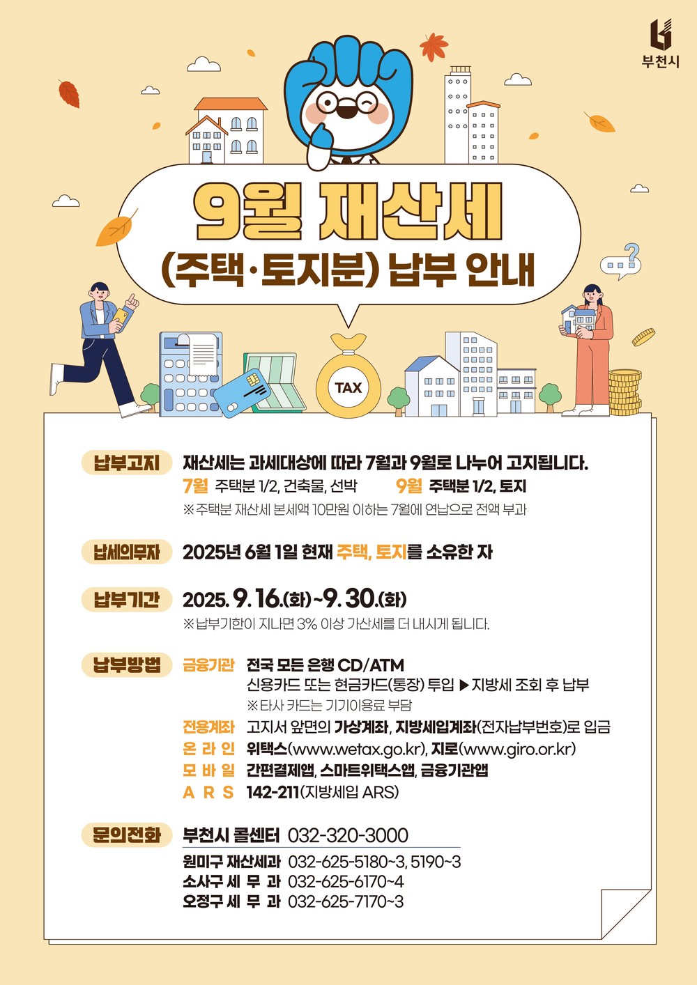 재산세 납부, 9월 16일부터 30일까지