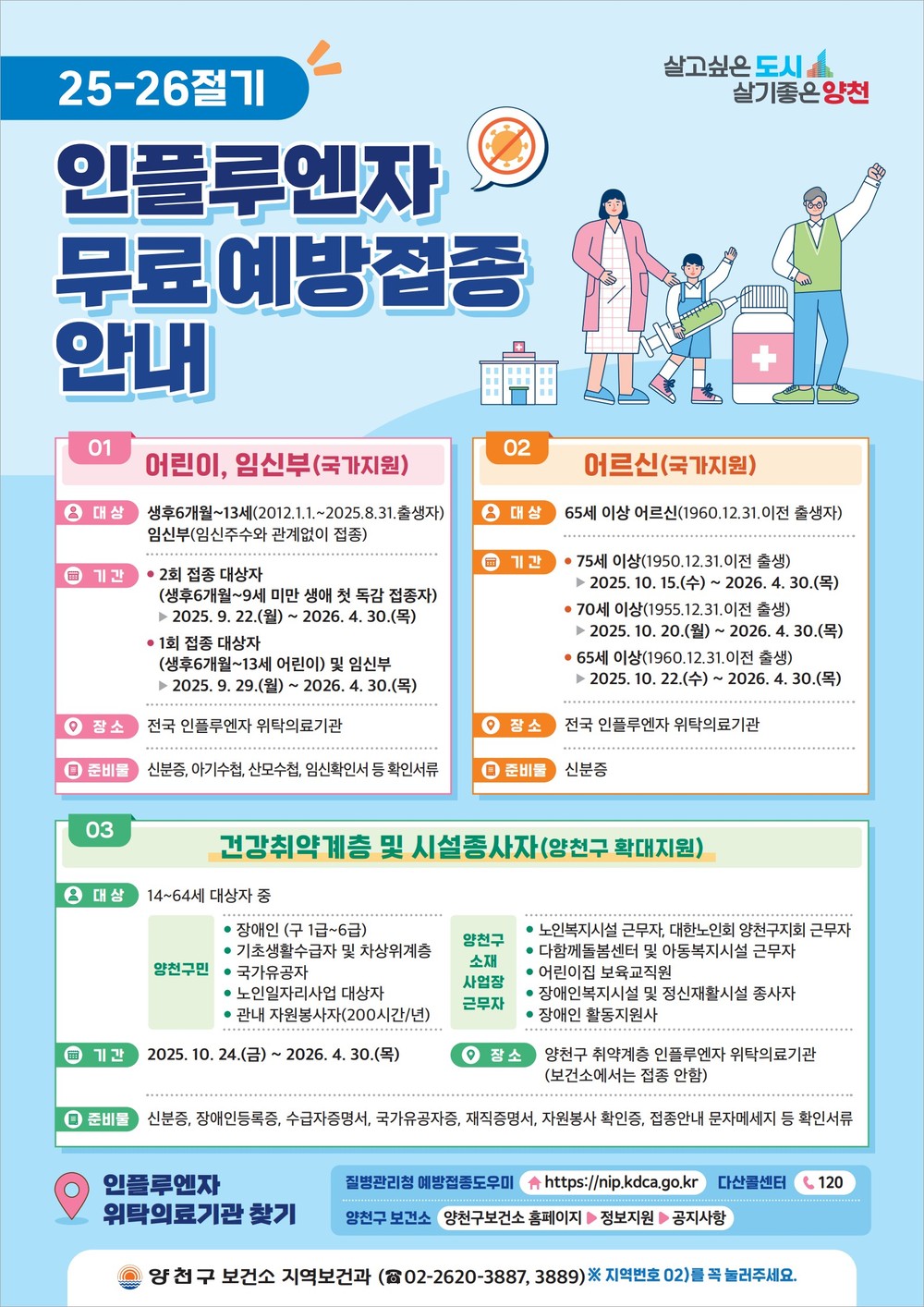 양천구, 서울시 최대 범위 독감 무료접종 지원…자체지원 1만명에서 3만명으로 늘려