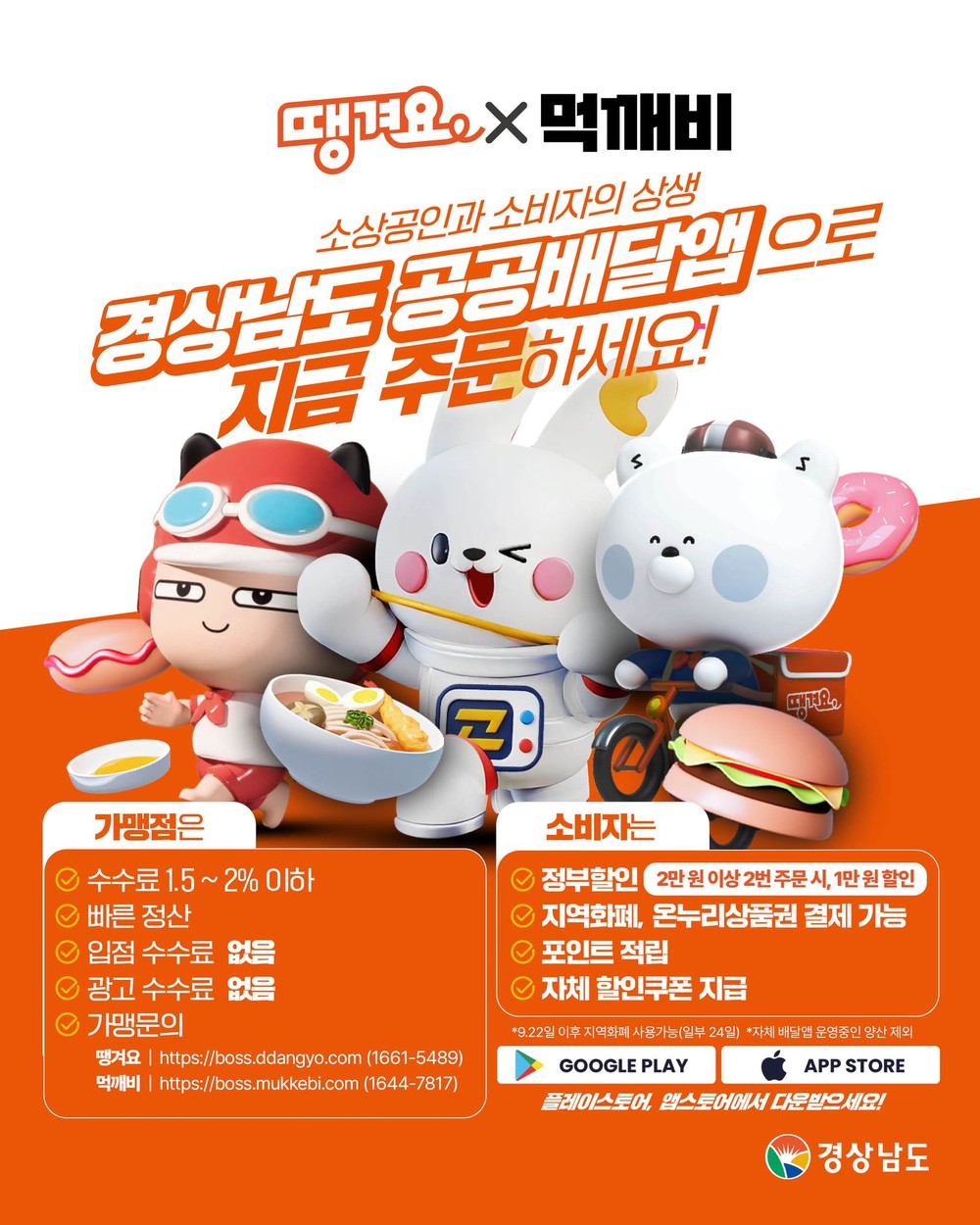 소상공인과 소비자 모두 웃는 경남 광역형 공공배달앱 운영