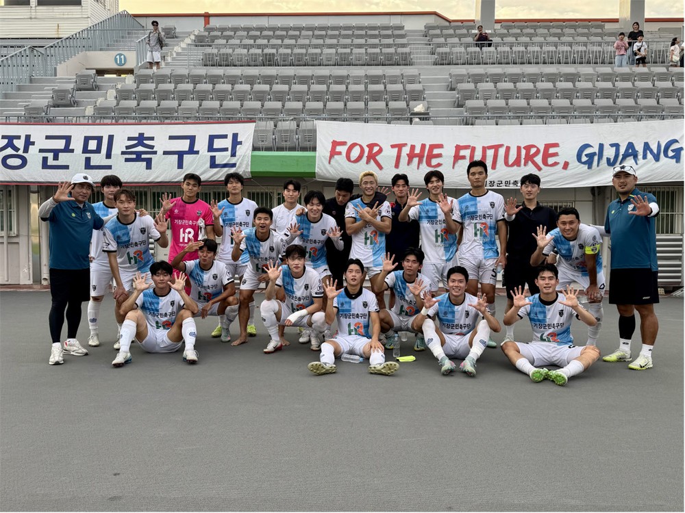 기장군민축구단, 리그 5연승… 상위권 경쟁 본격화