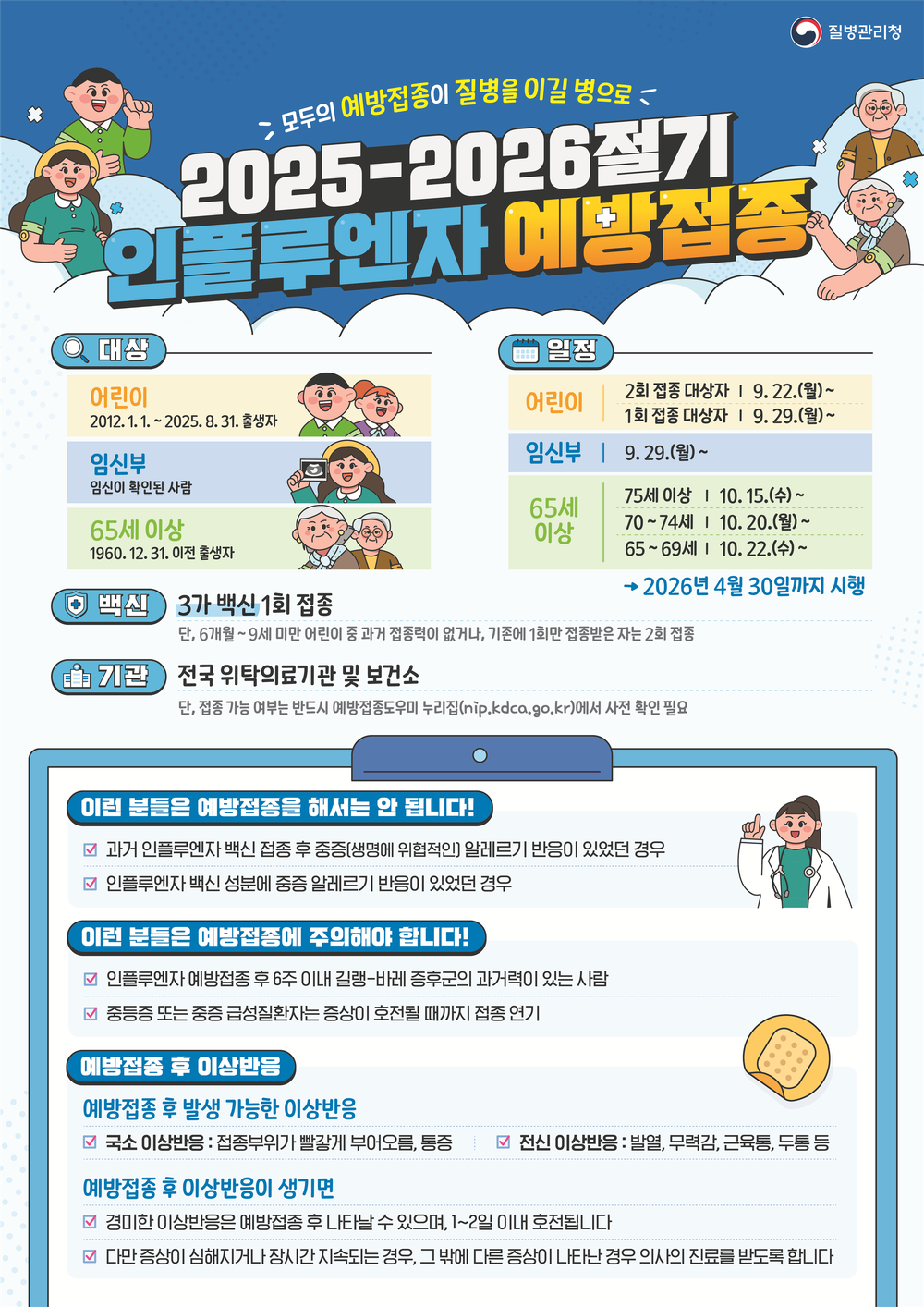 원주시, 2025년 인플루엔자(독감) 예방접종 실시