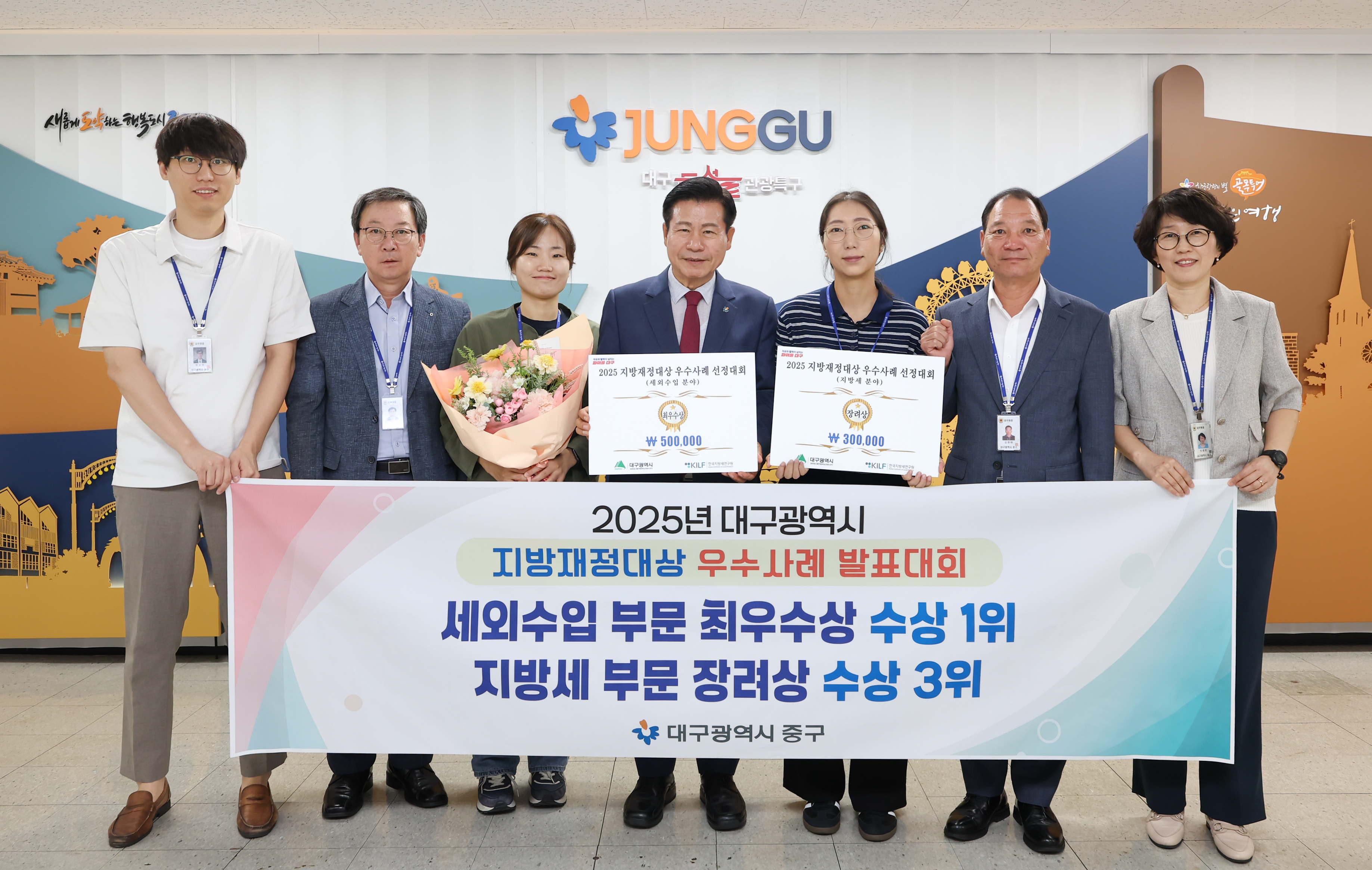 대구 중구, 대구시 지방재정대상 세외수입 최우수·지방세 장려상 수상