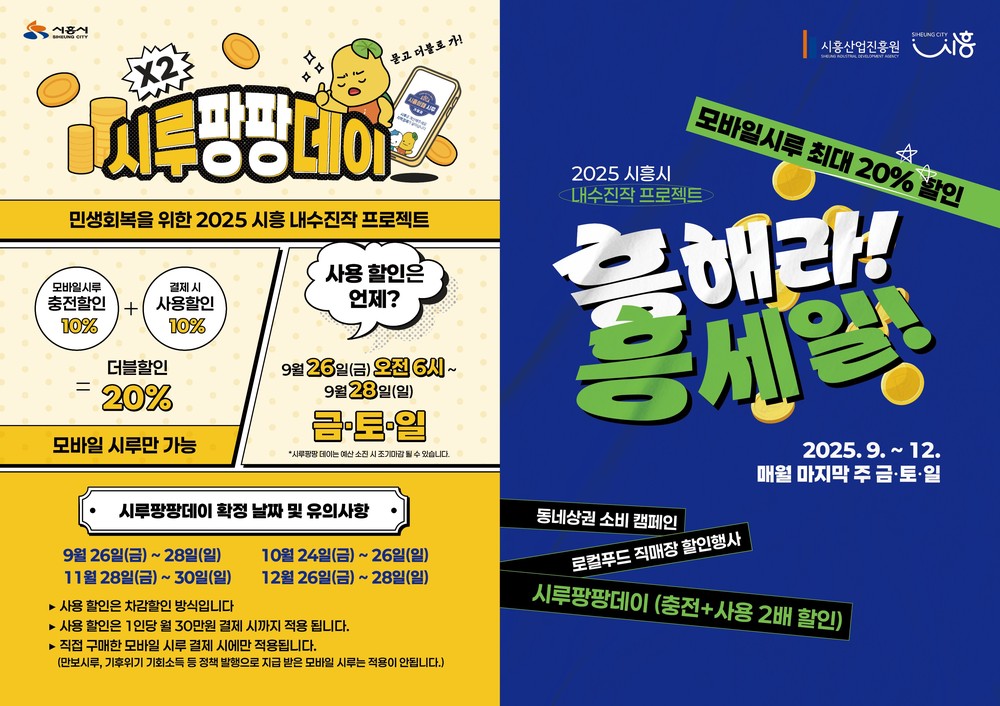 “지역화폐 더블할인에 이벤트까지 풍성” 시흥시, 소비쿠폰 효과ㆍ상권 활성화 사업 ‘시너지’