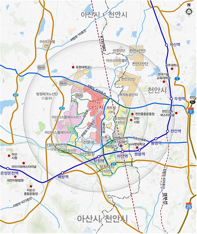 아산탕정2 도시개발 실시계획 인가 완료, 중부권 최대 신도시 본격화
