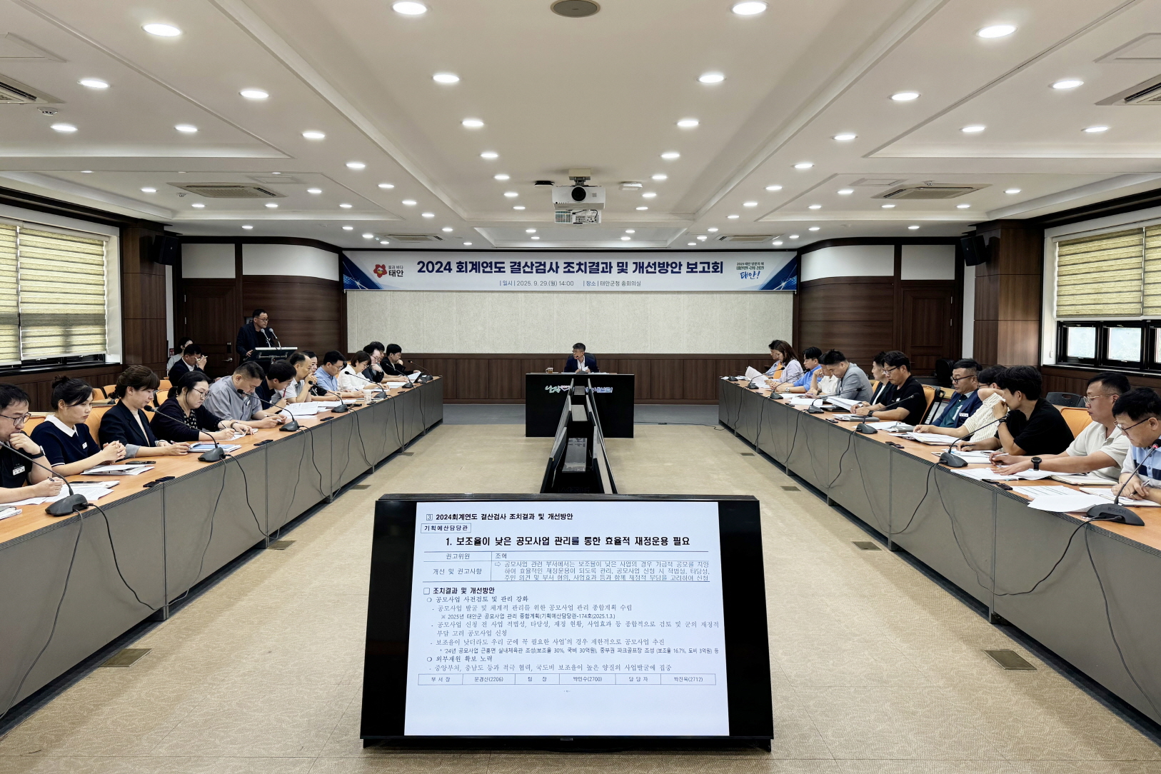 태안군, 재정 운영 건전성·효율성 제고 위한 방안 모색 나서