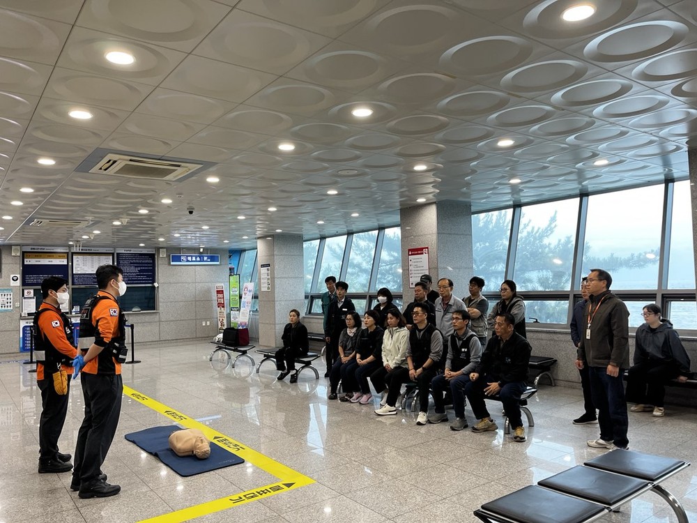 해양관광센터 해상케이블카, 삼척소방서와 합동소방훈련 실시