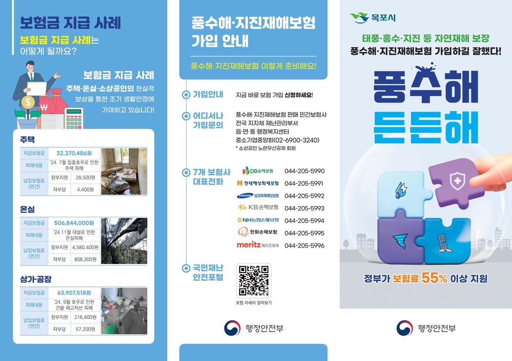 목포시, 풍수해·지진재해보험으로 태풍에도 지진에도 든든하게