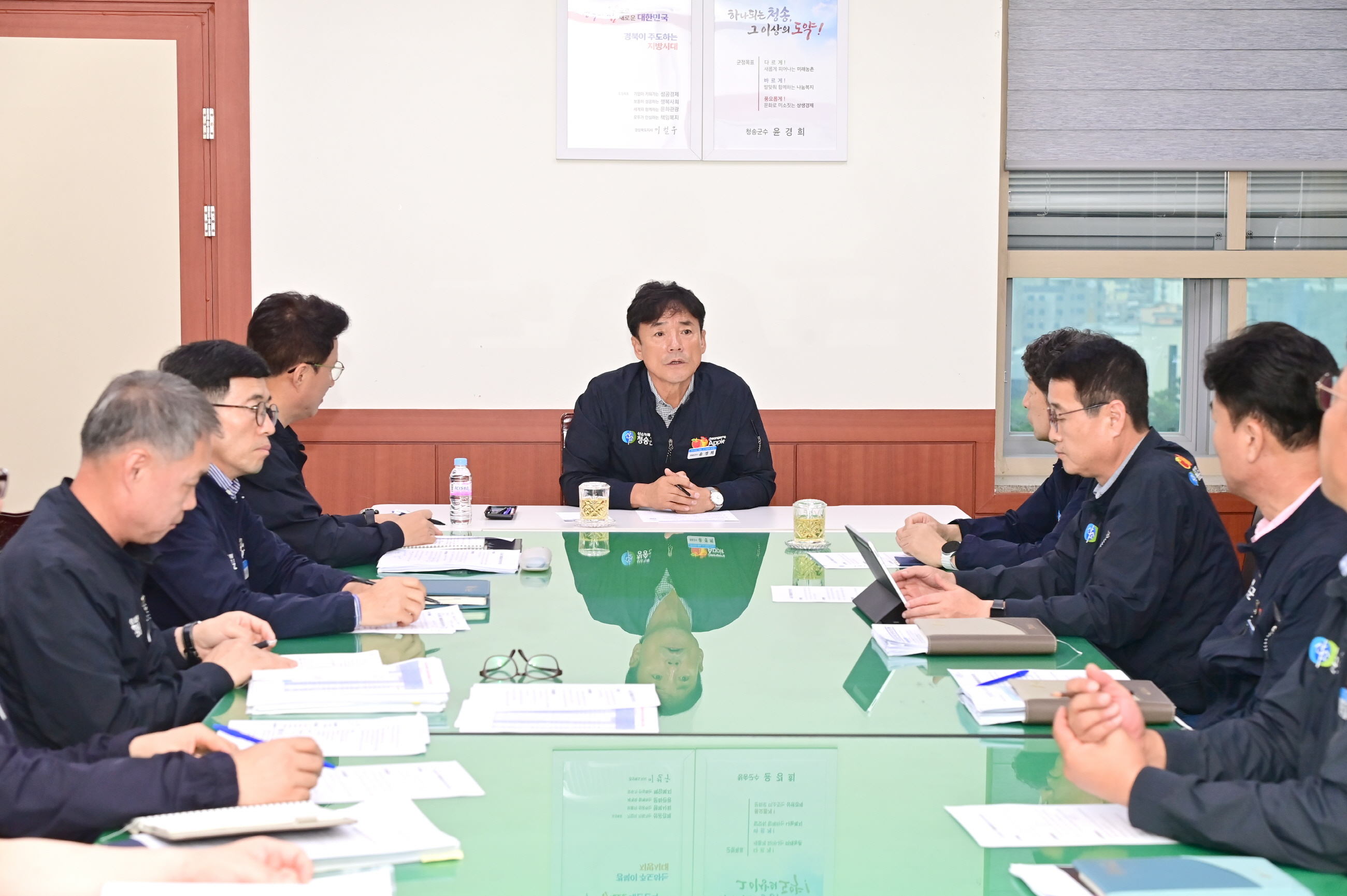 청송군, 시나노골드 열과 피해 가공용사과 수매지원 추진