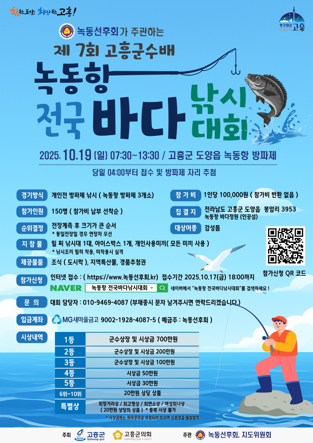 고흥군, 제7회 고흥군수배 녹동항 전국바다낚시대회 개최