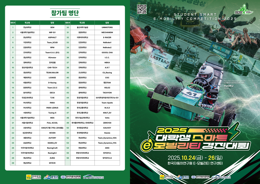 전국 대학생, 미래 e-모빌리티의 꿈을 영광에서 펼친다!