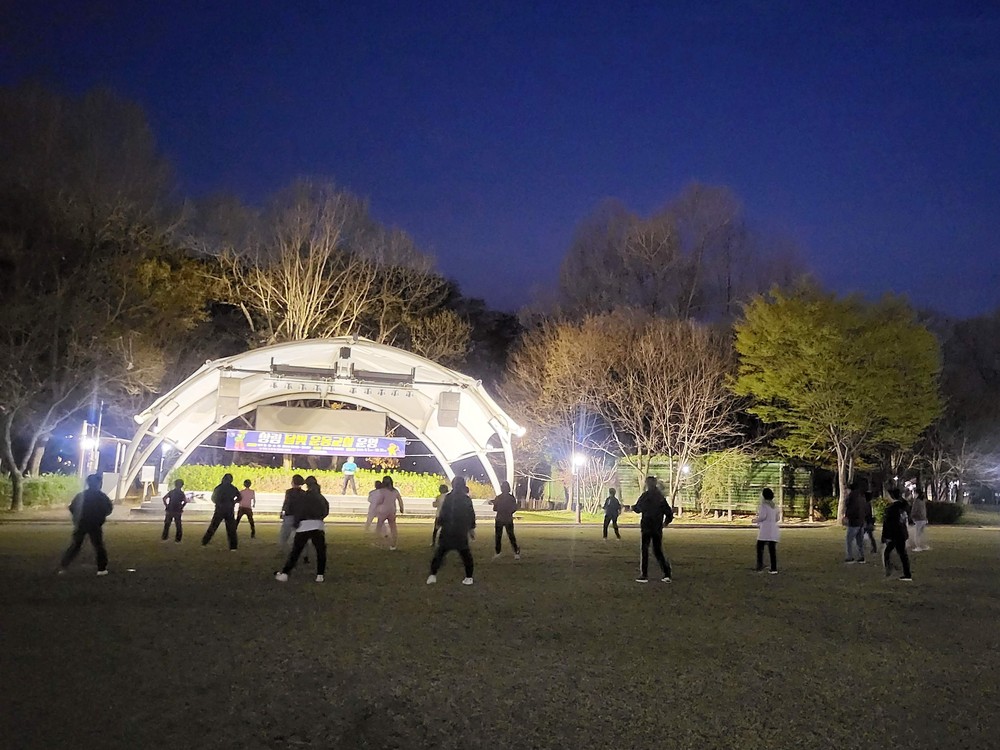 함양군, 상림 달빛 운동교실 운영 기간 및 시간 변경