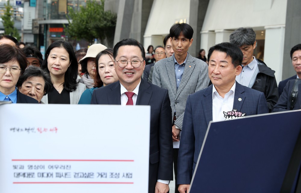 이장우·서철모 ‘둔산동 미디어파사드 거리’ 조성 맞손