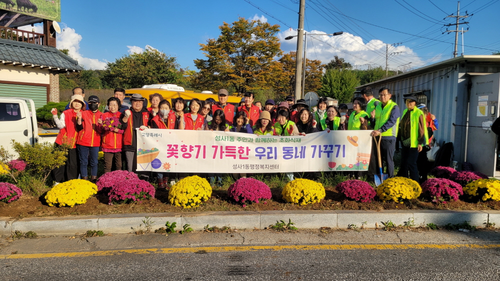 고양시 성사1동, 가을맞이 초화 식재