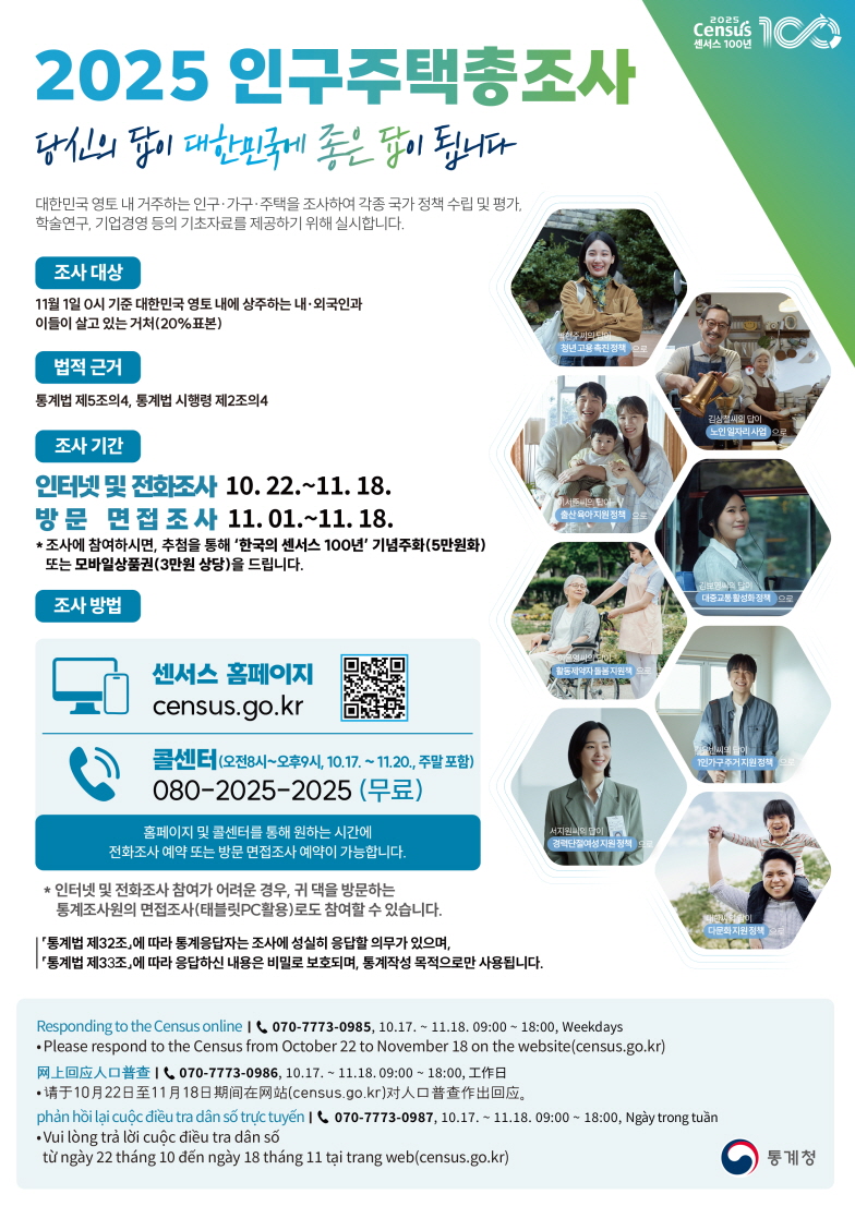 기장군, ‘2025년 인구주택총조사’ 돌입