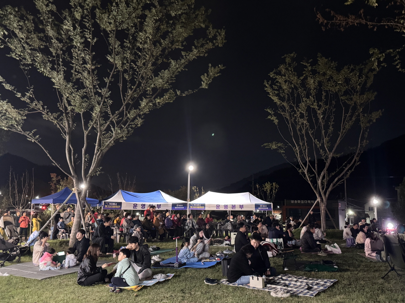 가을밤의 낭만, 돗자리 영화관으로 한층 특별해진 동면