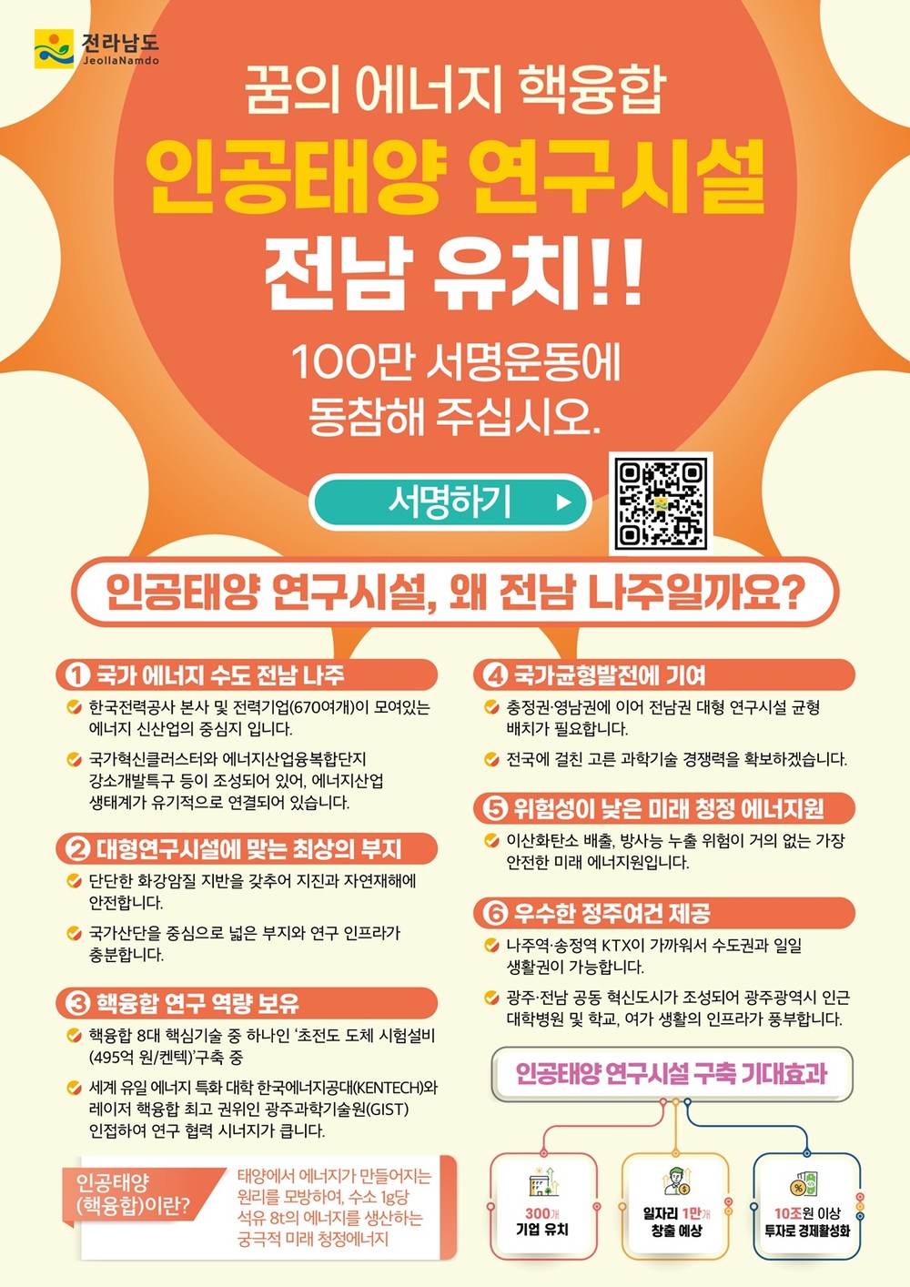 나주시, 인공태양 연구시설 유치 향해 ‘시민 서명운동’ 돌입