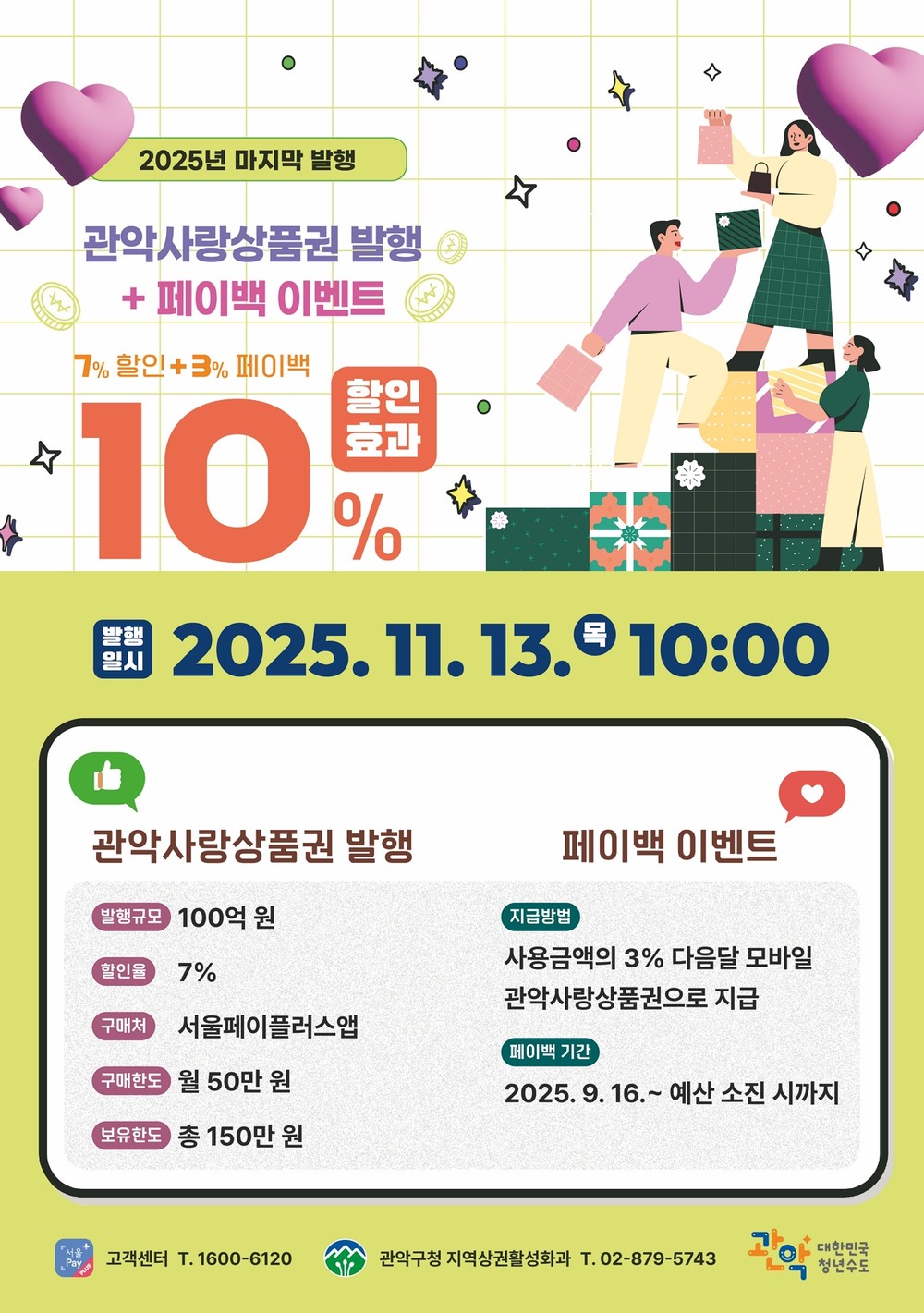 관악구, 관악사랑상품권 100억원 발행