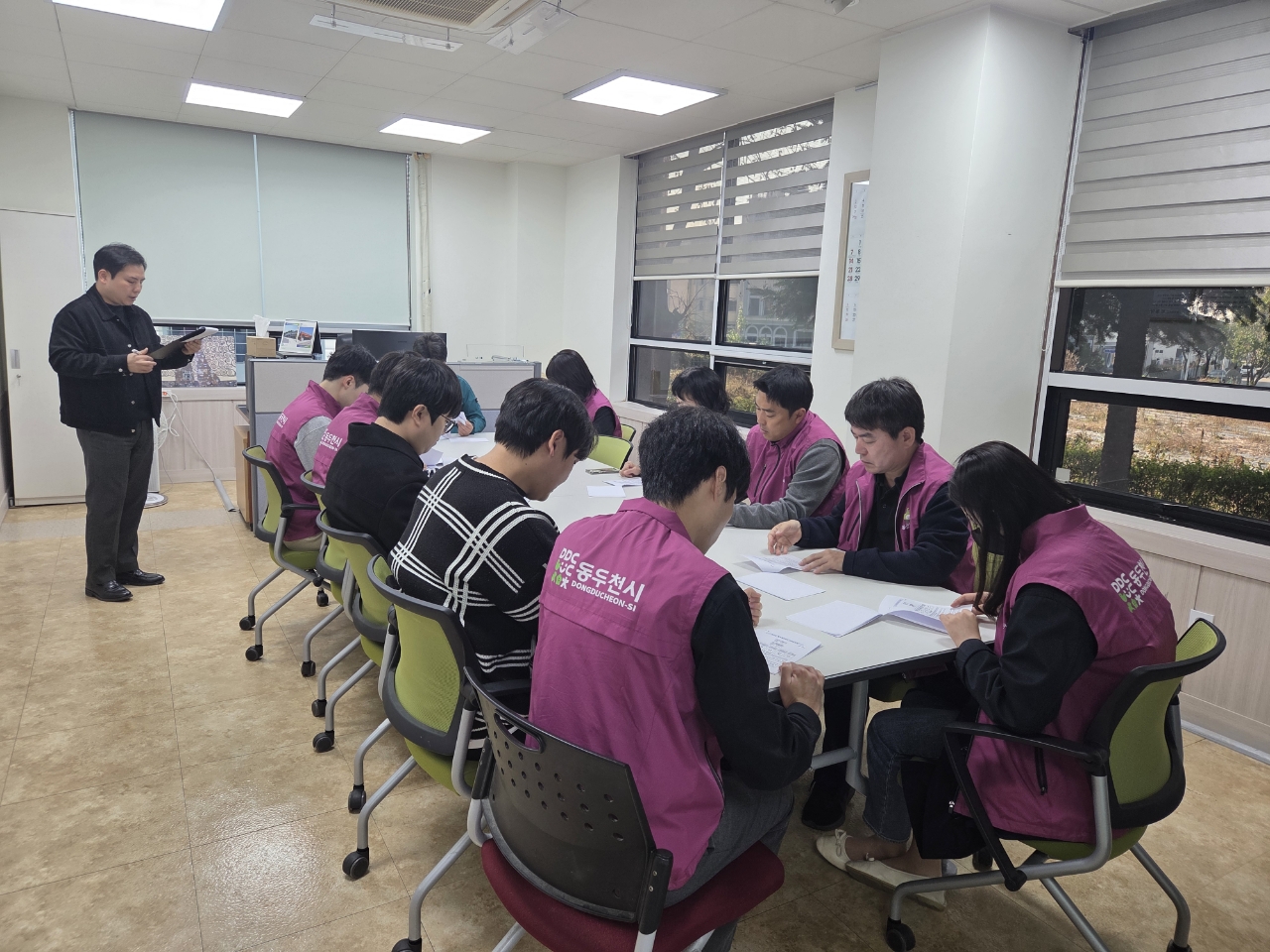 보산동 행정복지센터, 자위소방대 소방훈련 실시