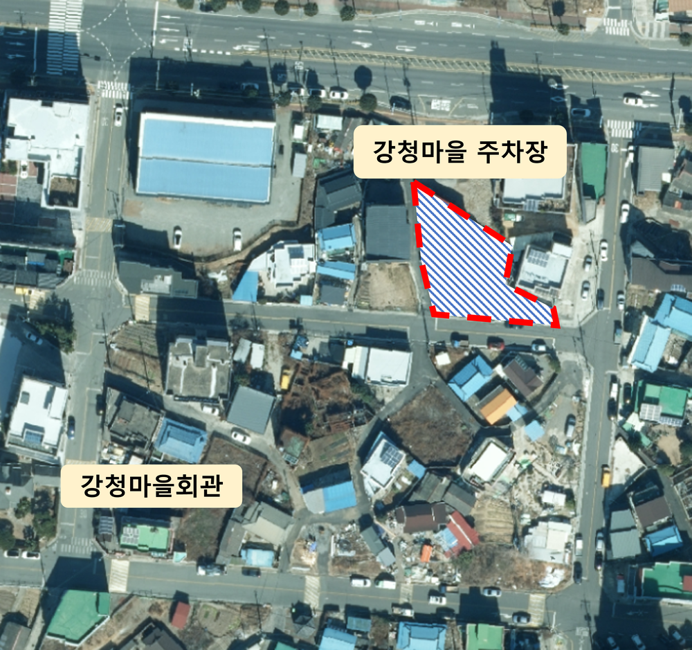 사천시, 용강동 강청마을 주차장 조성공사 준공