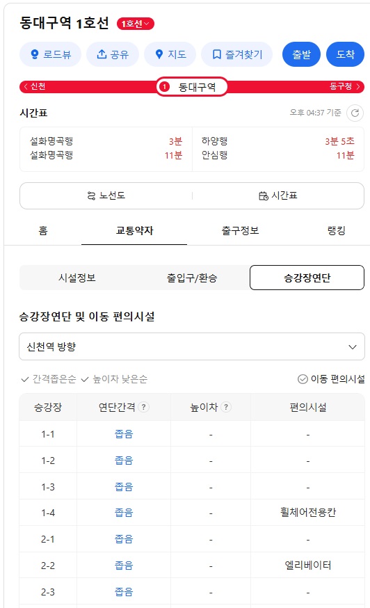 대구교통공사, 카카오맵 통해 도시철도 승강장 편의시설 정보 제공