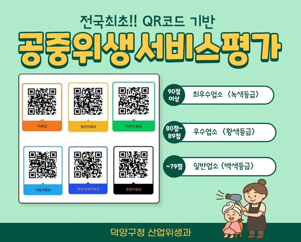 고양시 덕양구, 전국 최초 ‘공중위생서비스 모바일 평가’ 실시