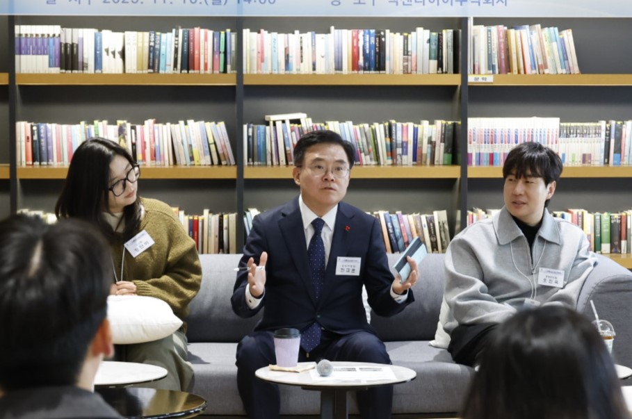 진교훈 강서구청장, 넥센타이어 청년 직장인과 티톡(Tea Talk) 소통