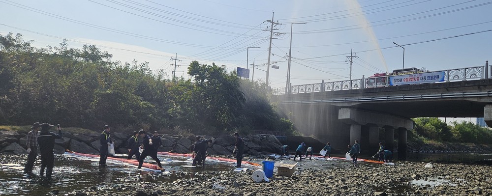 사천시, 수질오염사고 대비 합동방제훈련 실시