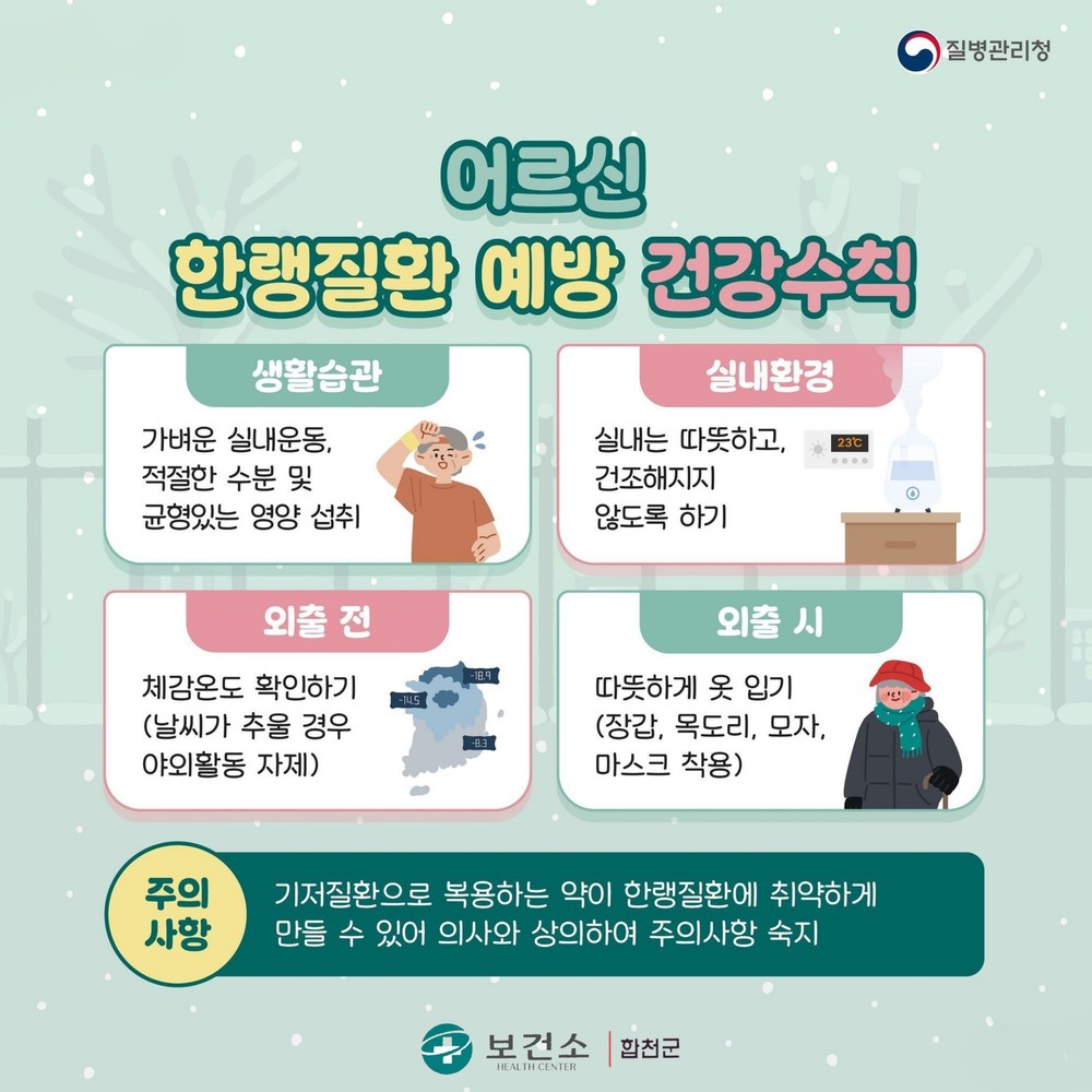 합천군, 겨울철 한파대비 방문건강관리서비스 강화