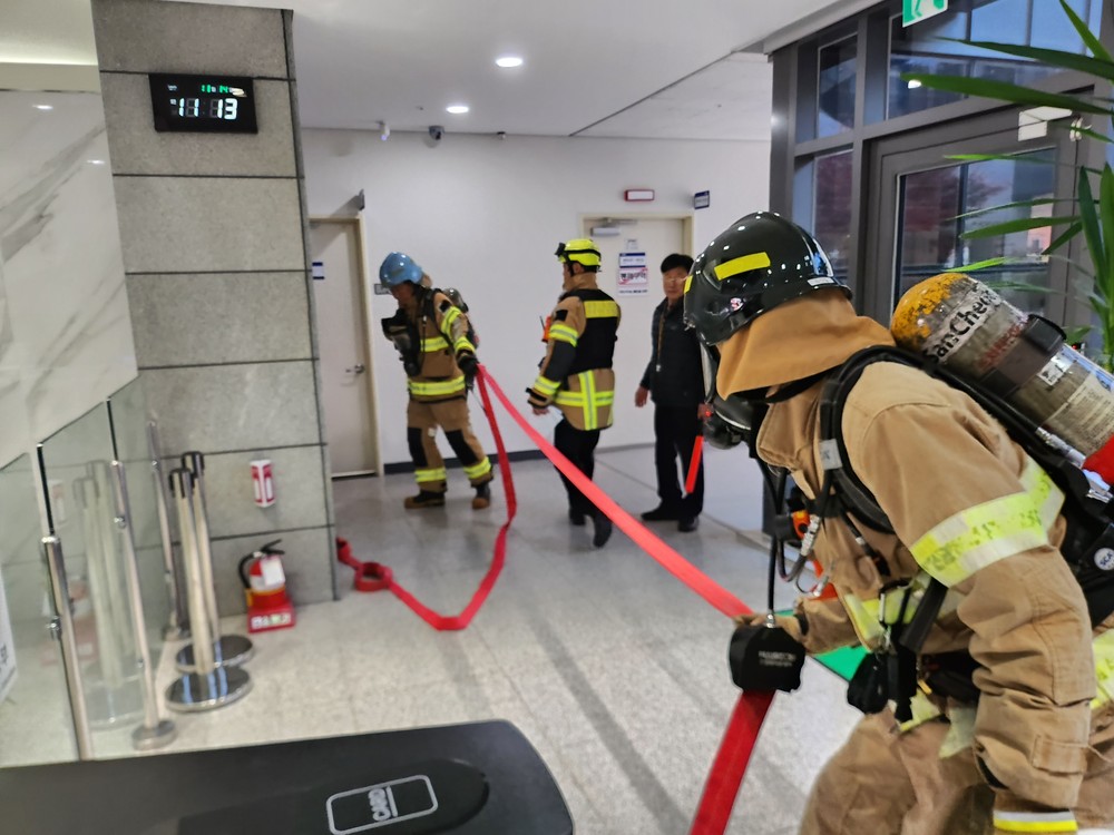 교육정보재해복구센터 화재 대응훈련 실시